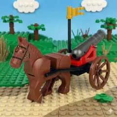 レゴ　ミニフィグ 馬　大砲　荷車　中世　戦国　コレクション　おもちゃ　兵器