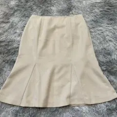 【美品✨】ベージュ フレアスカート M オフィスライク フォーマル キレイめ
