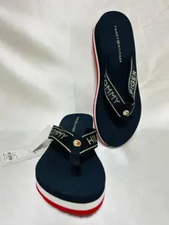値引中 新品 TOMMY HILFIGER ネイビーサンダル 23cm