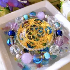 ご確認用☆オルゴナイト キラキラドーム☆ブレスレット用浄化トレイ☆No.23