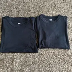 美品　2枚セット　UNIQLO U クルーネックTシャツ ブラック XL