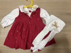 【着用写真あり】NEXT 赤いワンピース 0〜1歳