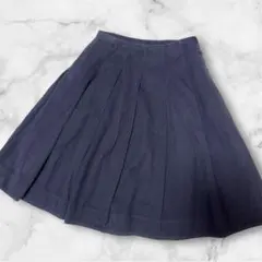 マーガレットハウエル スカート MHL プリーツスカート Mサイズ ネイビー