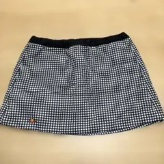 美品‼️エレッセ　防寒　スコート　チェック　ブラック　ホワイト　シャカシャカ素材