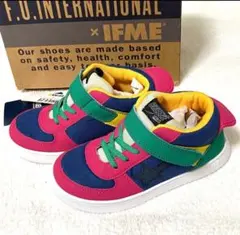新品 IFME BREEZE ミドルカット スニーカー 19cm コラボ キッズ