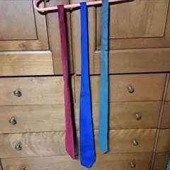 訳ありネクタイ ヴィンテージ 古着 3本セット 赤 青 緑