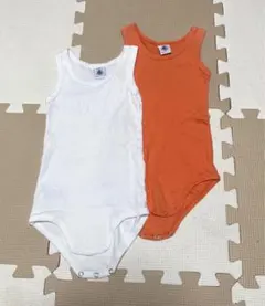【男女兼用】プチバトー　ロンパース　12m/74cm  2枚セット
