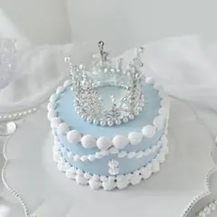 ひとみ様専用ページ 水色 ティアラケーキ フェイクケーキ クレイケーキ