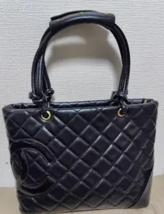 ♡CHANEL♡ 黒 レザートートバッグ キルティング✨美品✨