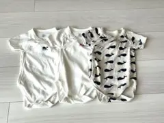 【値下げしました！】Petit Bateau 半袖ロンパース３枚セット