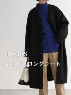URBAN RESEARCH DOORS Vネックロングコート