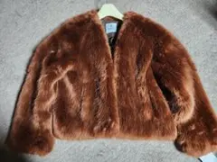 nanouniverse フェイクファー ショートブルゾン