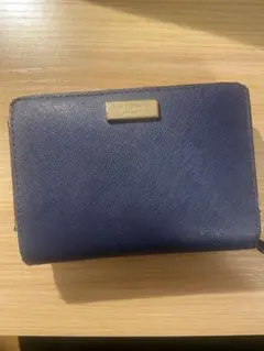 大幅値下げkate spade ネイビー 二つ折り財布