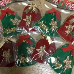 クリスマス　クリスマスリース　ドアリース　ベル　クリスマスオーナメント　8点