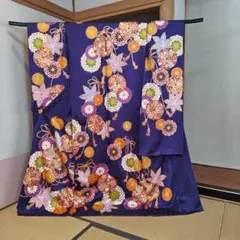 正絹お振袖 新品未仕立て品 紫×ゴールド 単品 - メルカリ