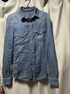 Bershka ダークブルー デニムシャツ XSのサムネイル