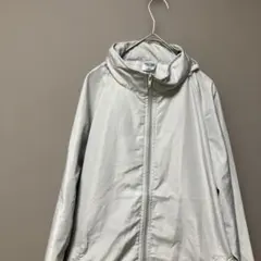 プリントスター　ウインドブレーカージャケット(L)ライトグレー　フルジップ