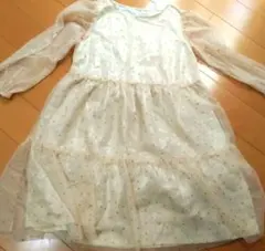 Ｈ＆M　ホワイトチュールワンピース ベージュ　120サイズ