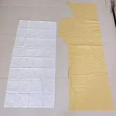 ハンドメイド用生地セット（花柄・ストライプ　黄色）