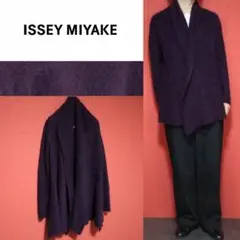 ISSEY MIYAKE カシミヤ100% ショールカラー 変形デザイン コートのサムネイル