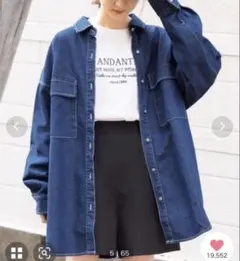 tiptop デニム×チェックBIGシャツジャケットのサムネイル