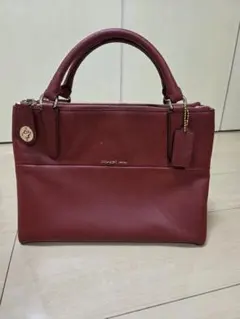 【COACH】 ザ　スモール　 ターンロック　 ボロー バッグ　 2WAY　 赤