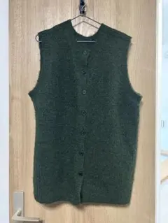 《サマンサモスモス》ダークグリーン ニットベスト