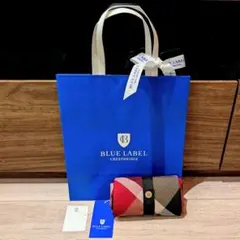 ★新品★BLUE LABEL クレストブリッジ チェック柄 赤 エコバッグ
