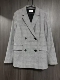 PLST プラステ グレーチェック テーラードジャケット Sサイズ