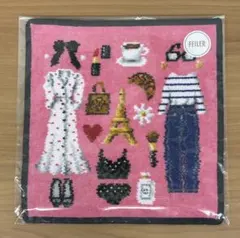 【FEILER/フェイラー】別注 IENA (グレー.ピンク) FEILER/フェイラー】別注 AMOR IENA 25*25ハンカチ（グレー
