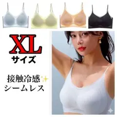 接触冷感 XL シームレスブラ ノンワイヤー 通気性 夏