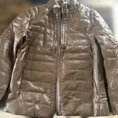 ブラウン　合皮ジャケット