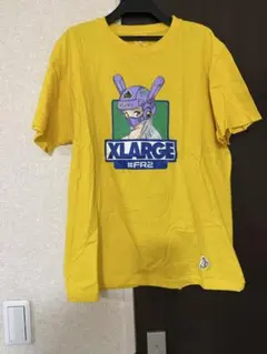 XLARGE Tシャツ #FR2 イエロー コラボ バイカーガール