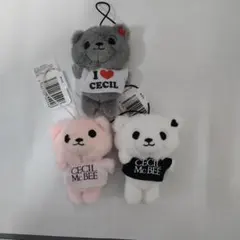 Cecil McBee セシルベア　マスコットぬいぐるみ3体セット　新品タグ付き