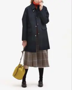 マッキントッシュフィロソフィー　チェック　ステンカラーコート　36