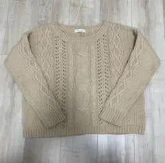 LOWRYS FARM ローリーズファーム ケーブル編み ニットM