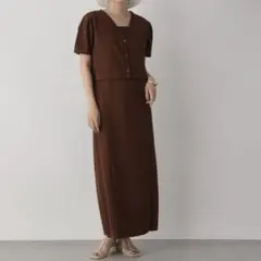 LOWRYSFARM カットキャミ カーディガン２Ｐワンピース