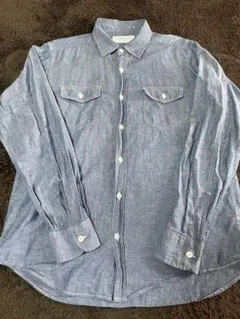 UNITED ARROWS 長袖シャツ L ブルー