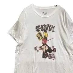 BKWT キャラ Tシャツ 古着 白 デストロイ セディショナリーズ アニメ