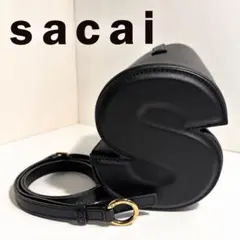 sacai サカイ レザー S バスケットバッグ ショルダーバッグ ブラック