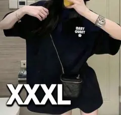 新品未使用 マリークワントプリントロゴ 黒T シャツ XXXLサイズ