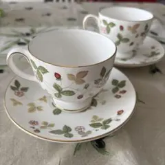 WEDGWOOD Wild Strawberry カップ・ソーサーセット 2脚