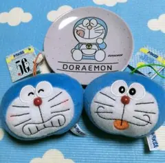 みんなの✨ドラえもん✨フェイスマスコット２個＆ペロリンミニプレートWドラ３点組✨