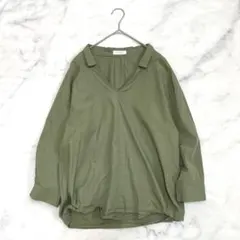 B&Y ユナイテッドアローズ 綿 スキッパー シャツ プルオーバー 日本製のサムネイル