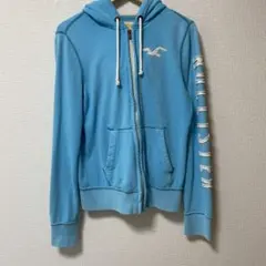 明日25日まで値下げ　Hollister 水色 パーカー Sサイズ
