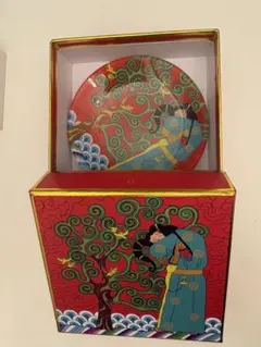 モンゴル★オリエンタルデザイン 皿 専用箱入り
