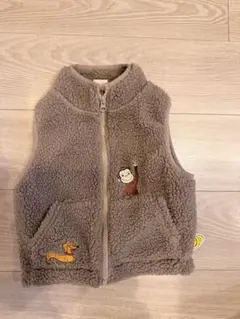 petit main おさるのジョージ　ボアベスト　80-90size