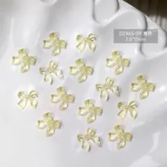 P993(4個)ネイルパーツ 黄色 リボン イエロー 韓国ネイル 推しネイル