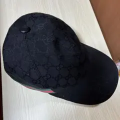 GUCCI ブラックキャップ GGパターン