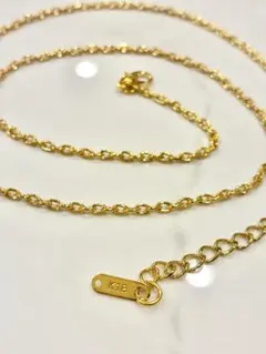 未使用美品K18刻印18KGF男女兼用ゴールドフィルドネックレスチェーン55cm